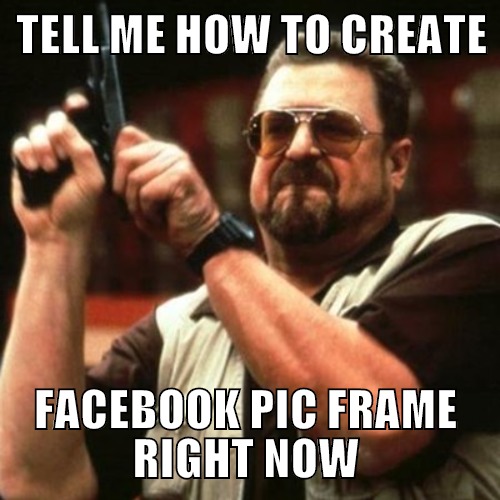 create Facebook profile picture frame